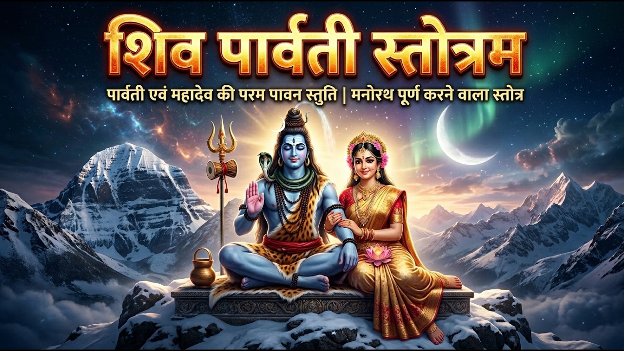 Shiv Parvati Stotram | शिव पार्वती स्तोत्र | Remove Negative Energy Instantly #shiv