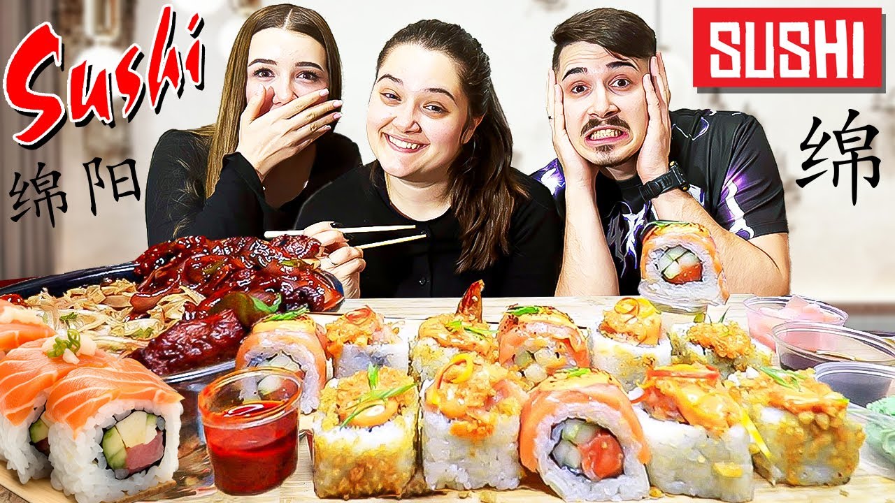 PRVI PUT PROBAMO NAJODVRATNIJI SUSHI! 🍣🍤 (Nije se dobro završilo🤢🤮)