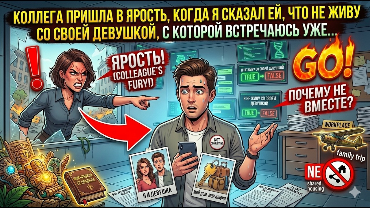 Коллега пришла в ярость, когда я сказал ей, что не живу со своей девушкой, с которой встречаюсь уже