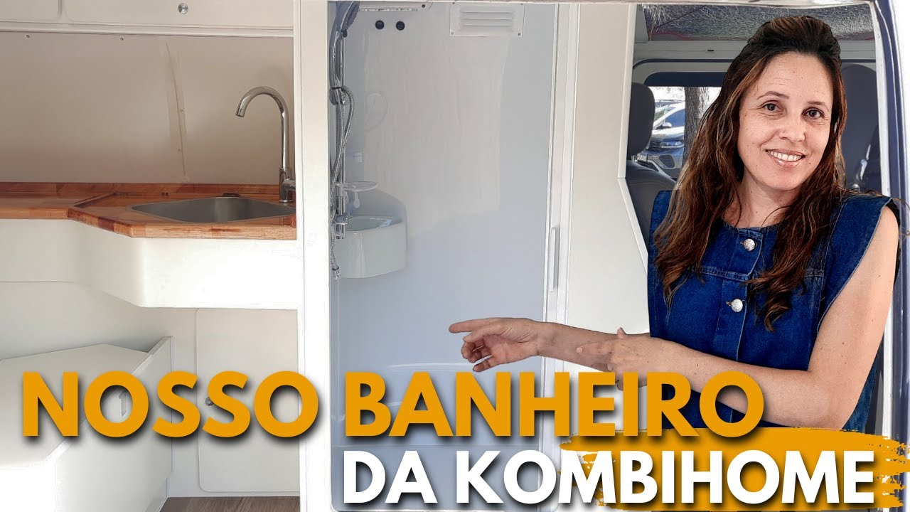 COMO CONSTRUIR UM BANHEIRO NA KOMBIHOME   Nosso Banheiro na Kombi home Ficou Lindo