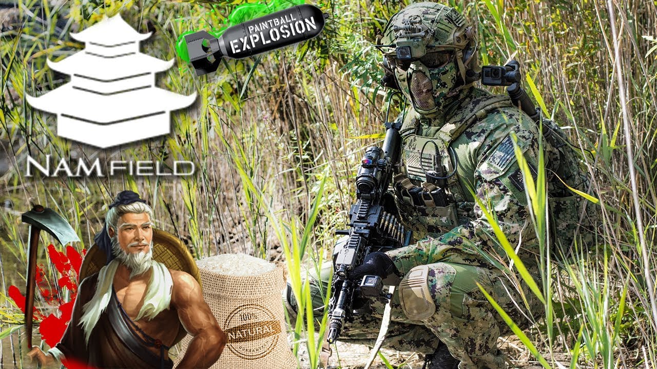 Rice Paddy Warfare  | Polar Star MK46 Airsoft Gameplay | NAM Field - Paintball Explosion
