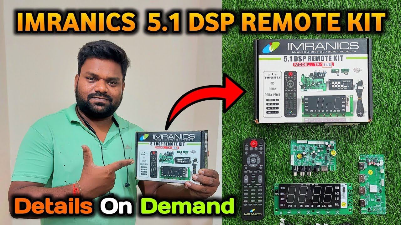 IMRANICS 5.1 DSP Remote Kit With Dolby DTS HDMI ARC Optical || Unboxing | Full Details & Explanation