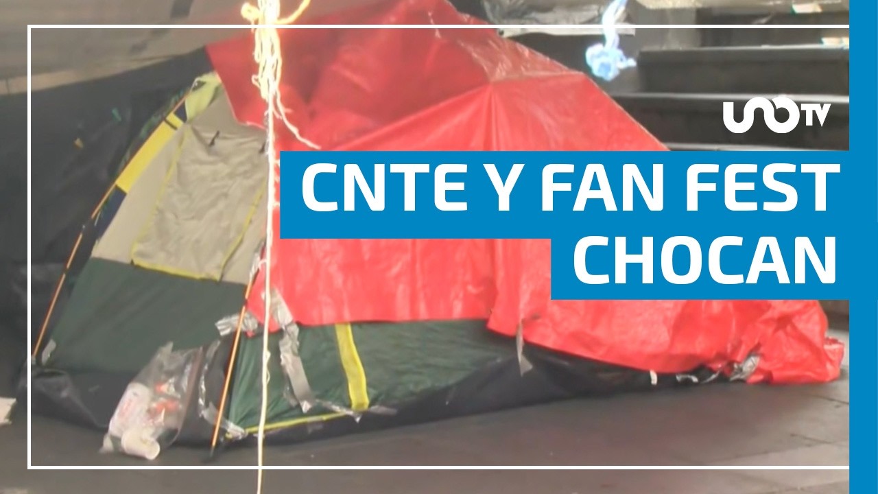 Plant&oacute;n de CNTE persiste mientras Fan Fest atrae a turistas al Z&oacute;calo