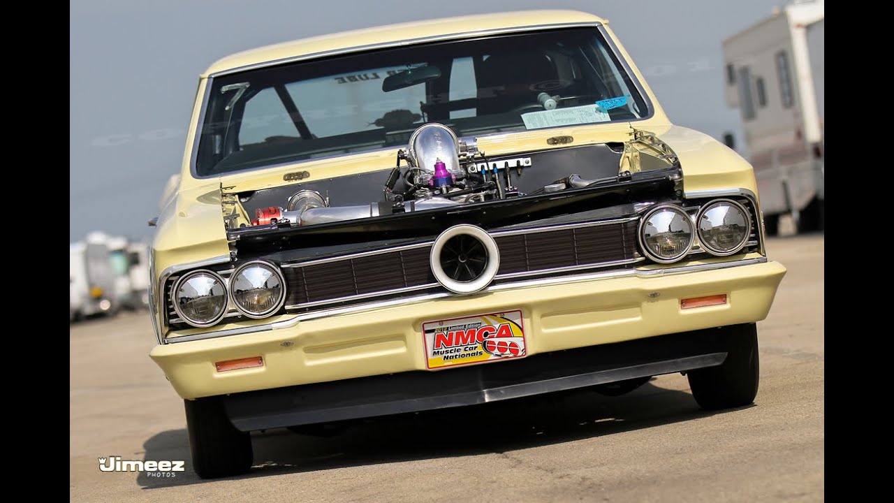 F3 PROCHARGED FUEL INJECTED '66 CHEVELLE STARTUP UP AT RT66