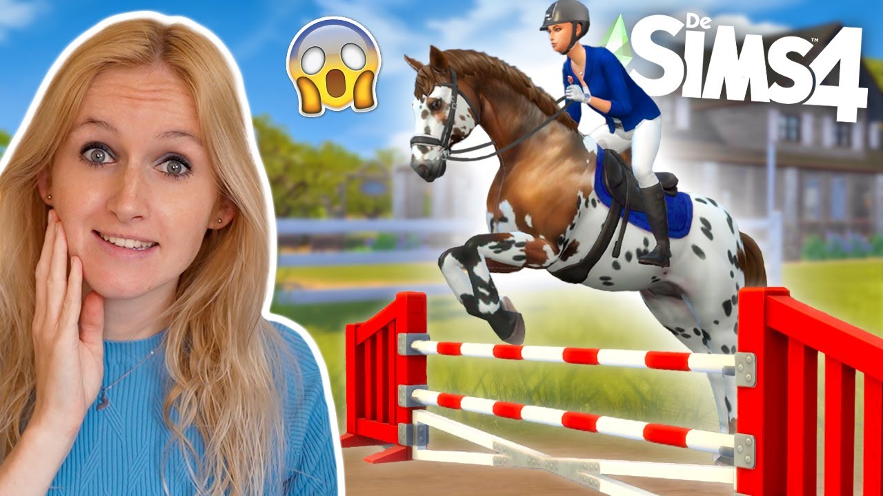 De EERSTE WEDSTRIJD met mijn NIEUWE PAARD! 😱🏆 *Sims 4*
