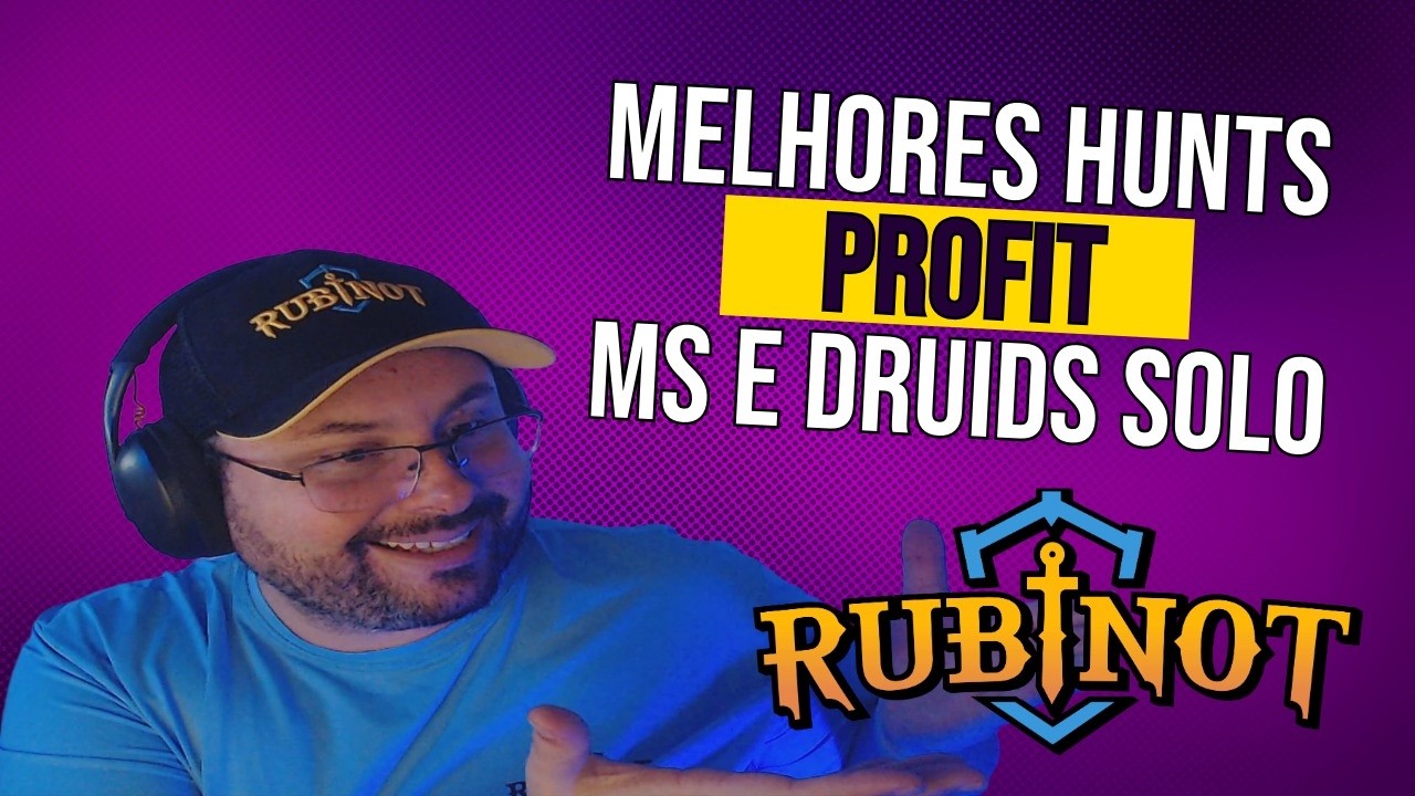 MELHORES HUNTS DE PROFIT PARA MS E DRUID SOLO TODOS OS NÍVEIS RUBINOT