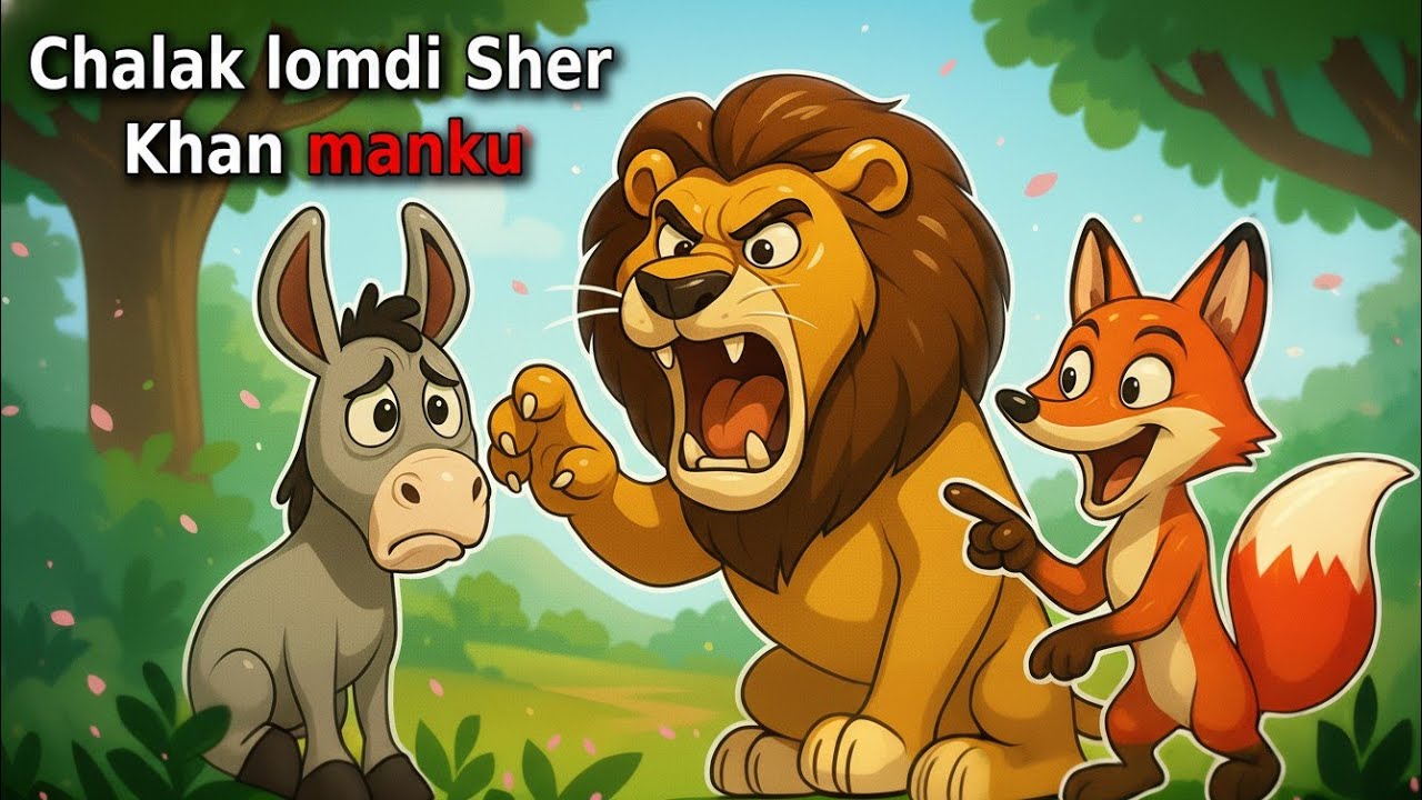 कार्टून शेर खान लोमड़ी भालू bakri new #cartoons #sherkhan  story moral Hindi story खरगोश बिल्ली वाला
