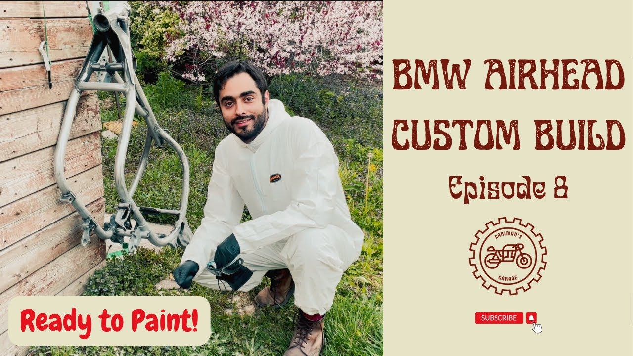 Painting the Frame with Cerakote - Part 1 - BMW AIRHEAD MOTORCYCLE CUSTOM BUILD - Episode 8