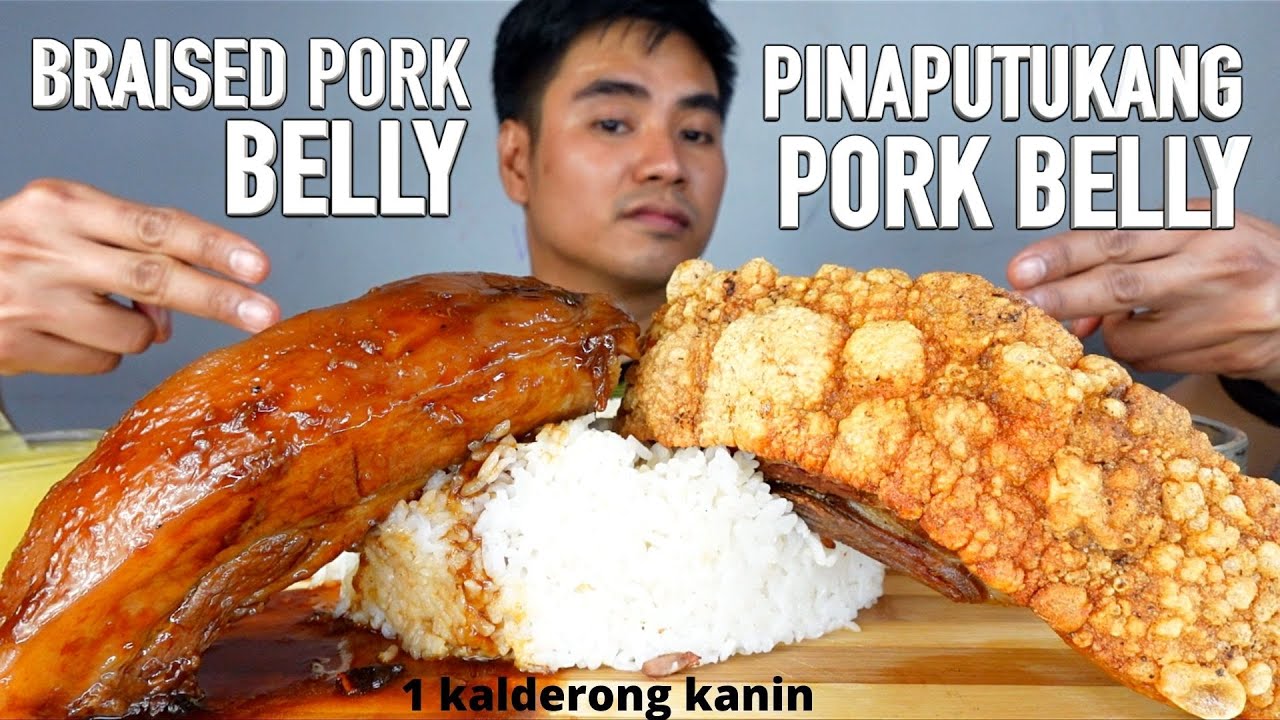 BRAISED PORK BELLY VS PINAPUTUKANG PORK BELLY | MUKBANG PHILIPPINES