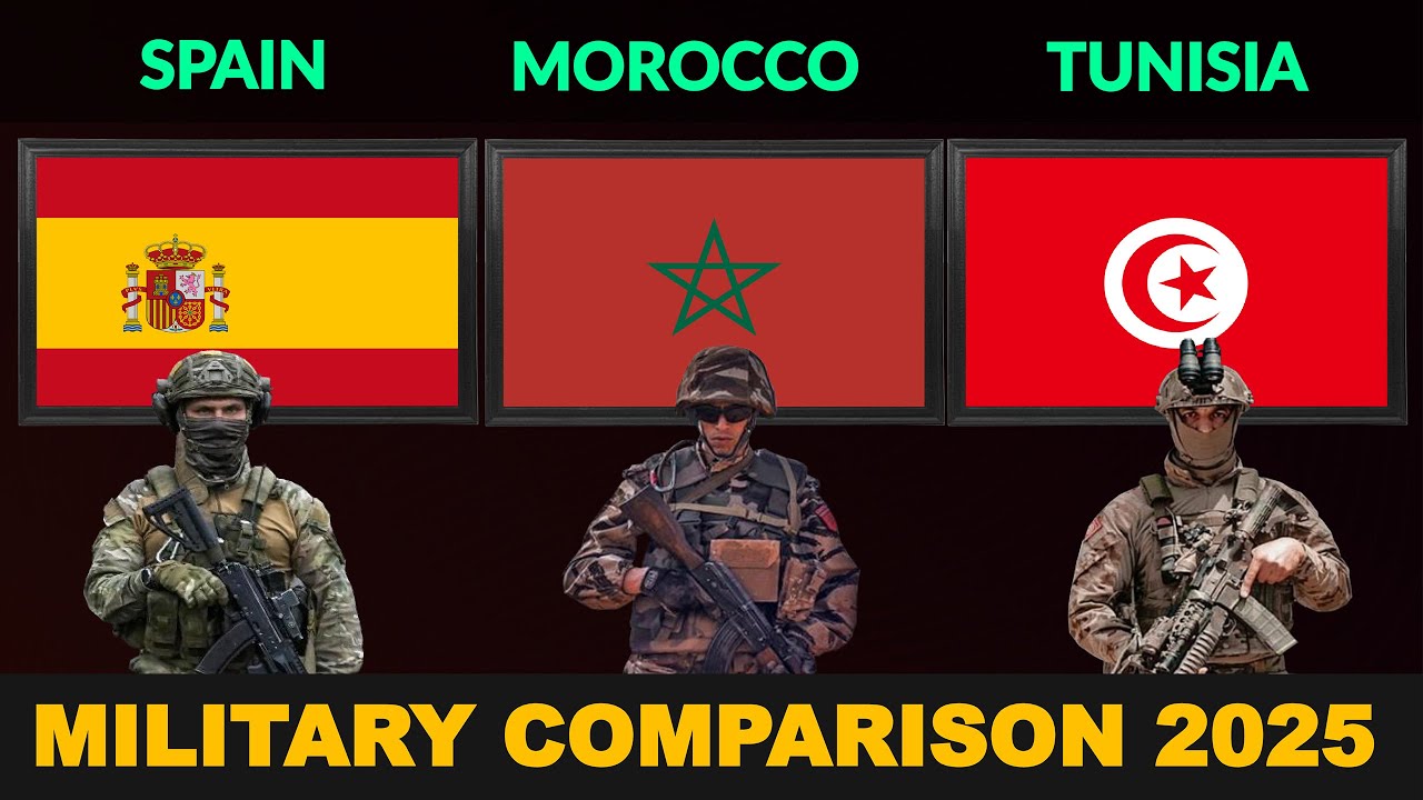 Spain vs Morocco vs Tunisia Military Power Comparison 2025