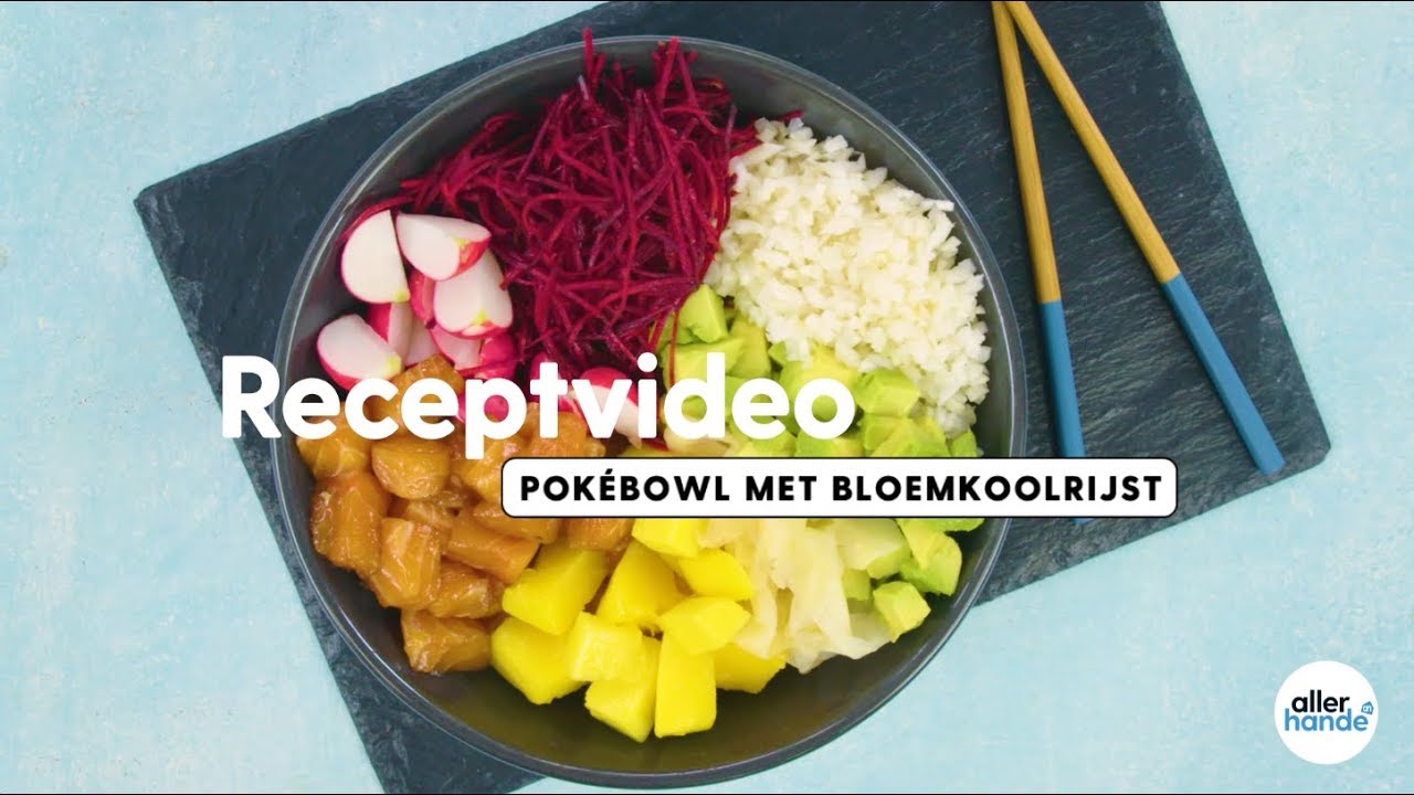 Wat eten we vandaag? Koolhydraatarme pok&eacute;bowl met bloemkoolrijst - #recept #Allerhande