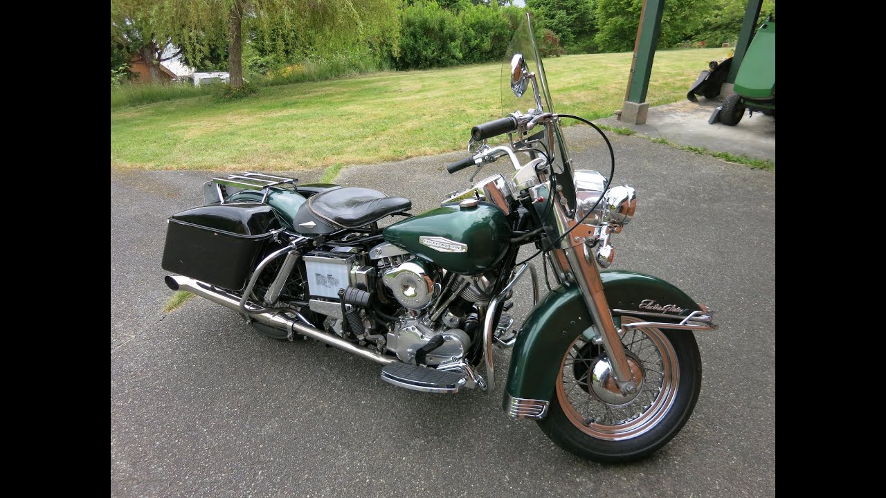 1967 Harley Davidson FLH Electra Glide - start up, idle and revs