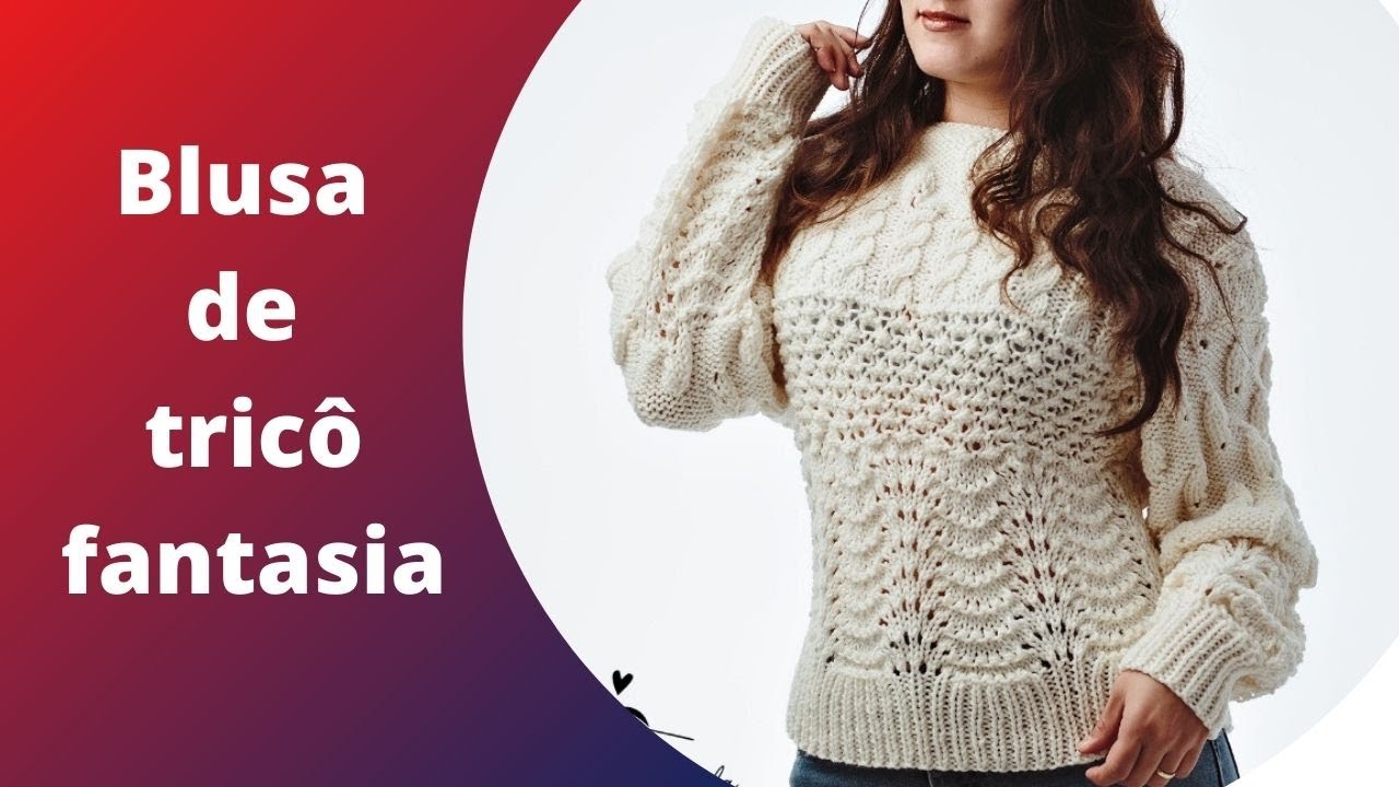 Blusa de tricô fantasia