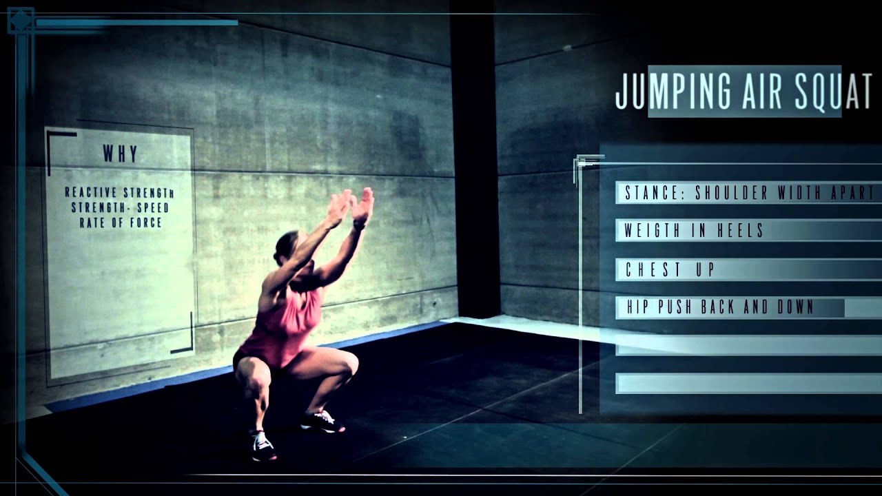 How to perform a Jumping Air Squat with Nikol Burton
