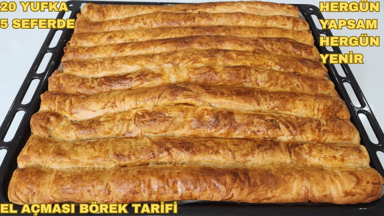 Her Gün Yapsam Her Gün Yenir ✅ 20 Yufkayı 5  Seferde Aç 🏆 El Açması Börek Tarifi 🙏