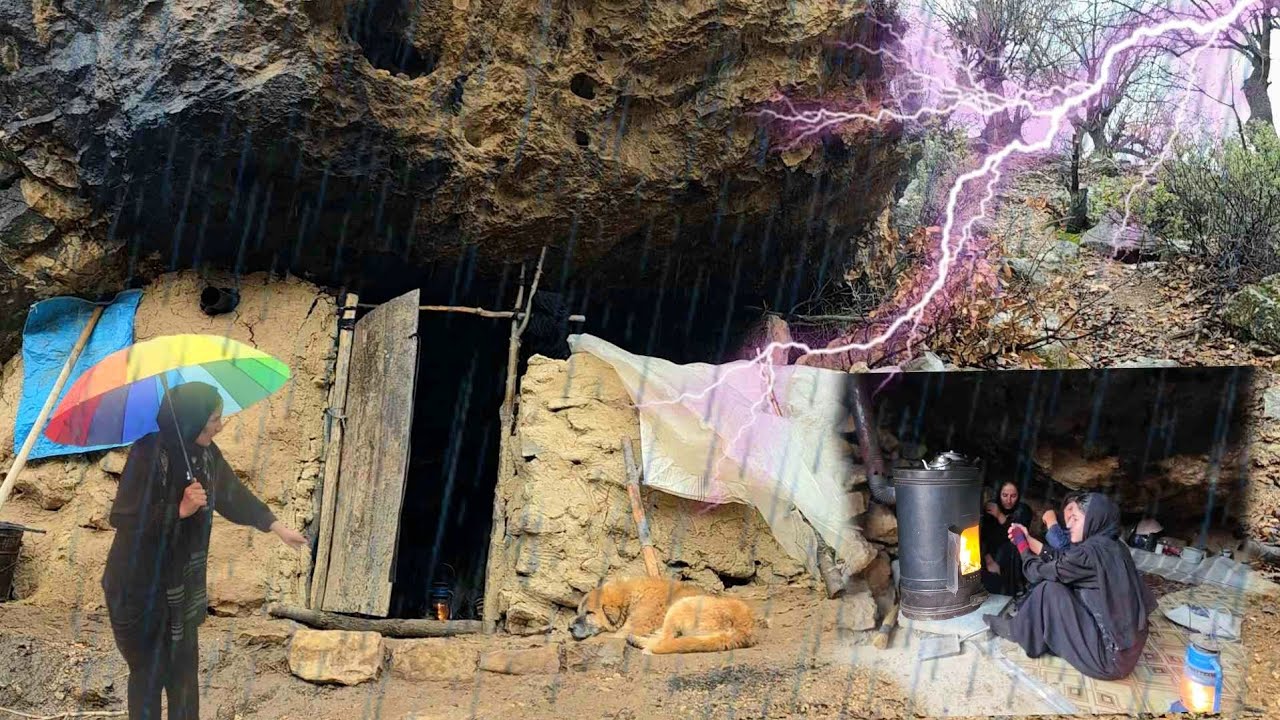 Жизнь в пещере | Захватывающая дух борьба кочевых женщин за выживание в суровую зиму 🌧️😱