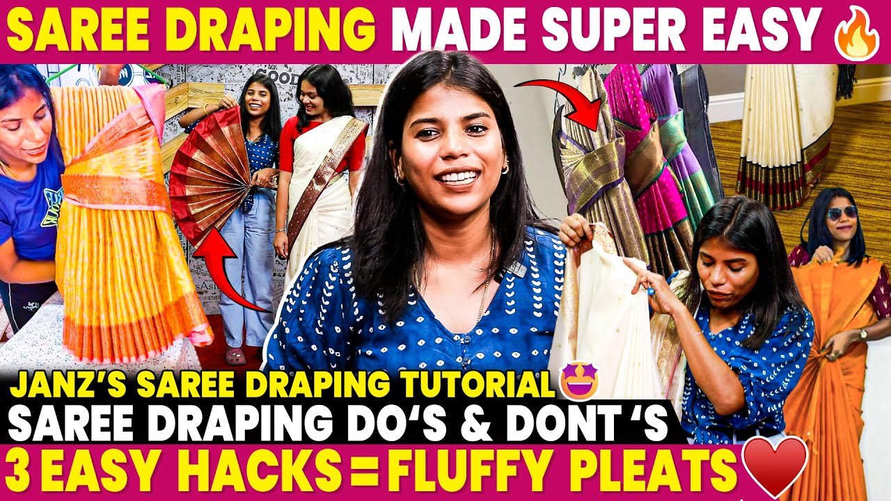 Saree Draping Secrets Revealed 🤯✨ | Janz Drapist | Saree Draping | IBC Mangai