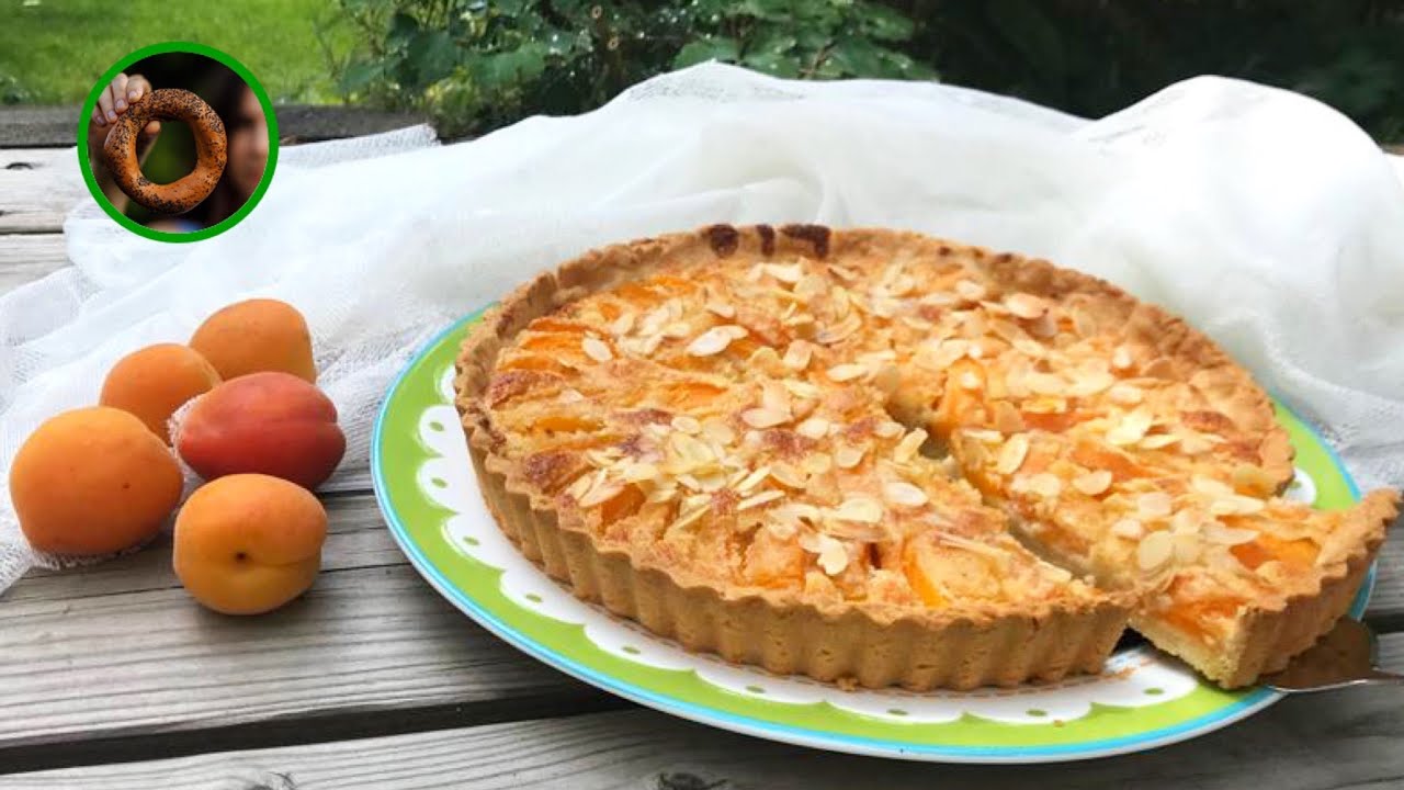 Französische APRIKOSEN-MANDEL TARTE | Aprikosenkuchen mit Marzipan