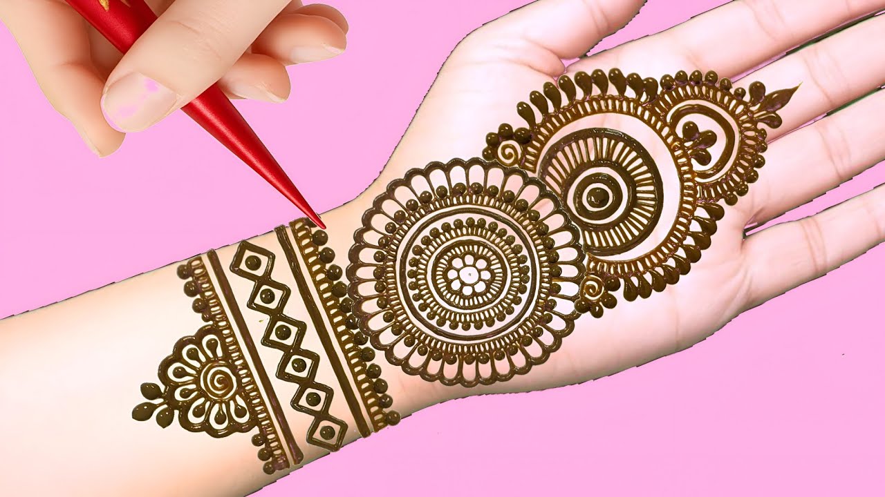 Простой дизайн мехенди для передней стороны руки | Простые дизайны мехенди для Рамадана | Арабски...