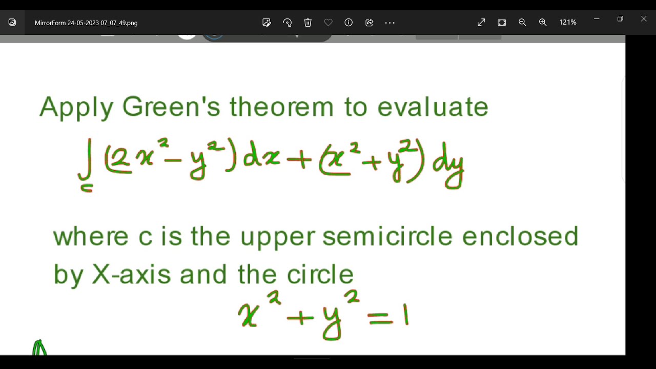 Apply green theorem