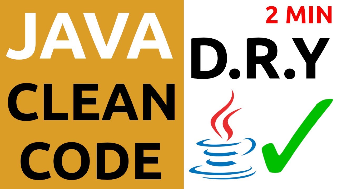 Java Clean Code Tutorial #11 &ndash; DRY Principle - Don't Repeat Yourself