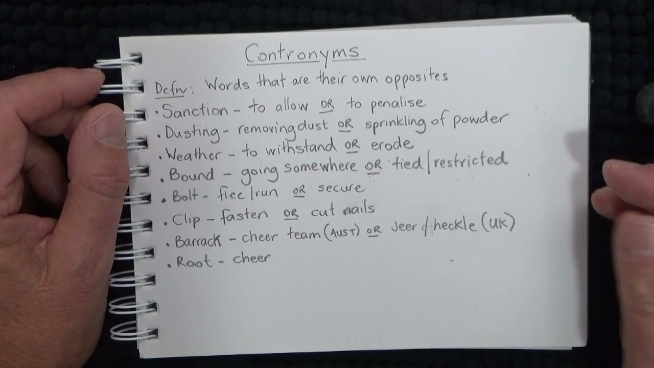 ASMR - Whispering While Writing & Discussing Contronyms - Australian Accent