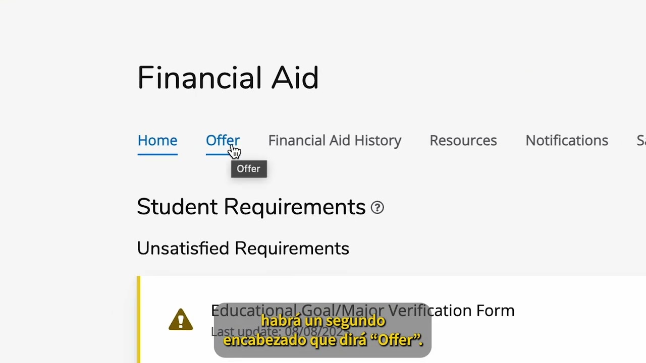 How to check your financial aid award (ES-SUB)
