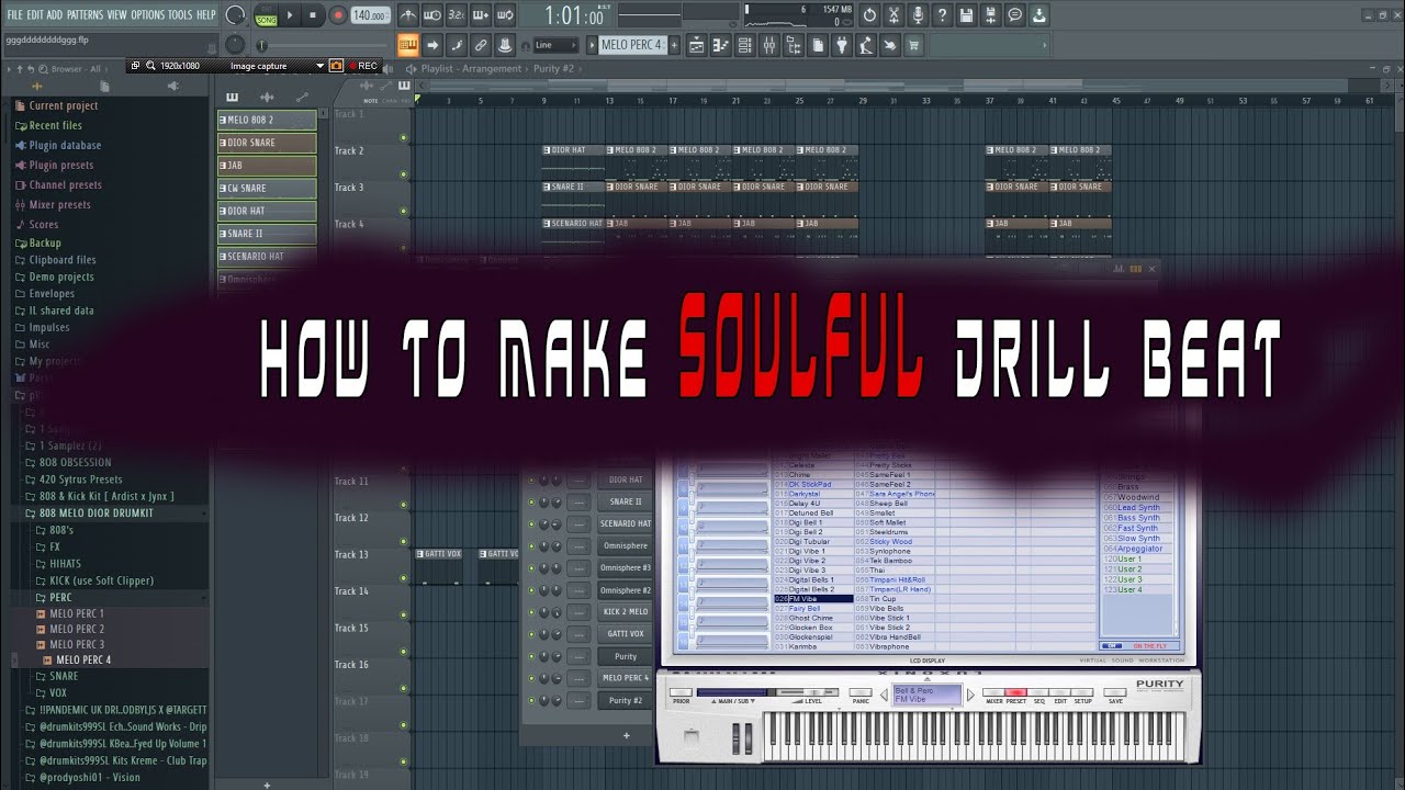 [Free Flp] How to make SOULFUL Drill beat .