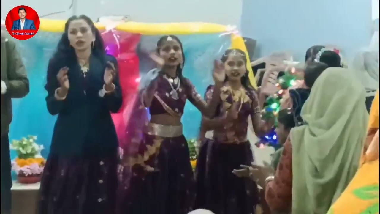 क्रिसमस मीटिंग में नाचते गाते हुए वीडियो paster giresh solonki video cristmas miting me gate huye 