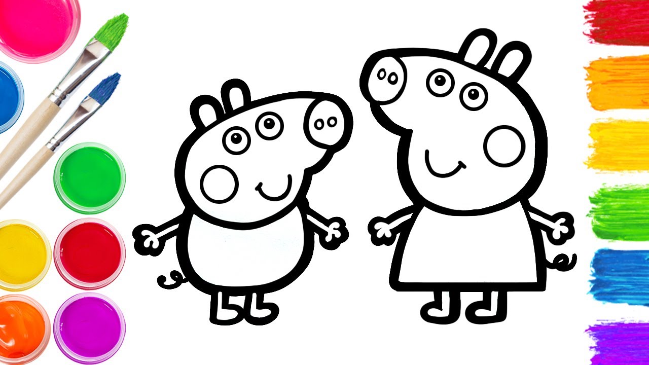 Drawing and Coloring Peppa Pig with Ice Cream | Step by Step