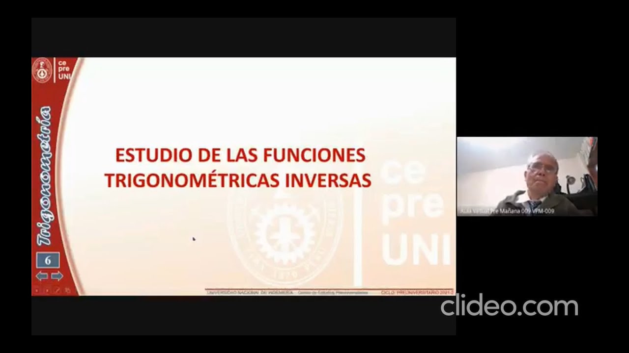CepreUNI - Trigonometría 11.2/ FUNCIONES TRIGONOMETRICAS INVERSAS I