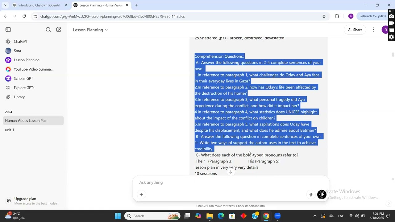 Advanced Chat GPT Part 1