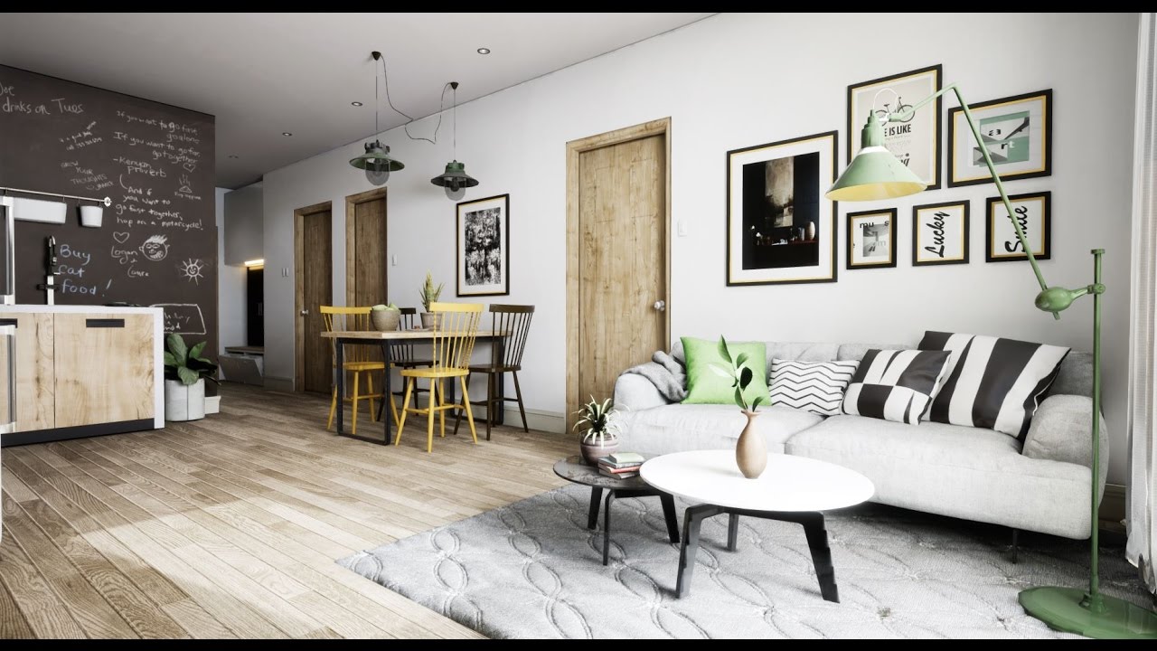 Speed level ArchViz Design : Scandinavian apartment Unreal Engine 4