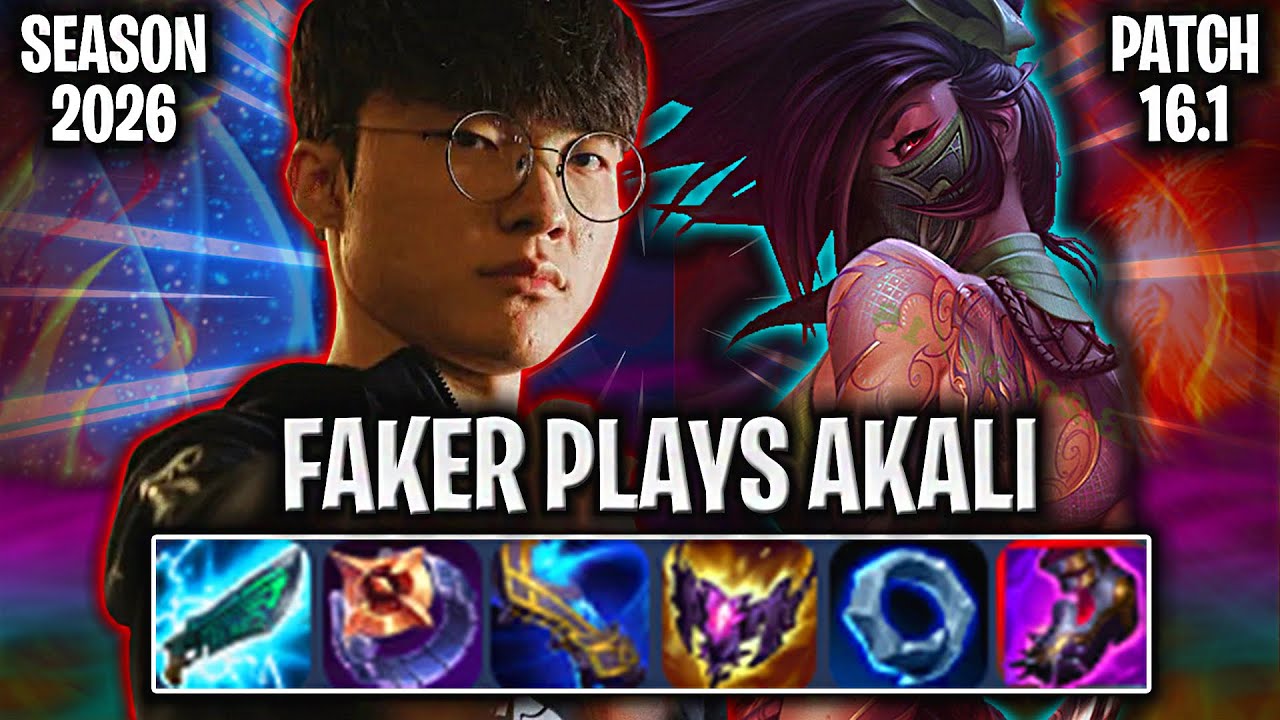 FAKER TRIES AKALI in NEW SEASON 2026! | T1 FAKER PLAYS AKALI MID in KR SOLOQ!