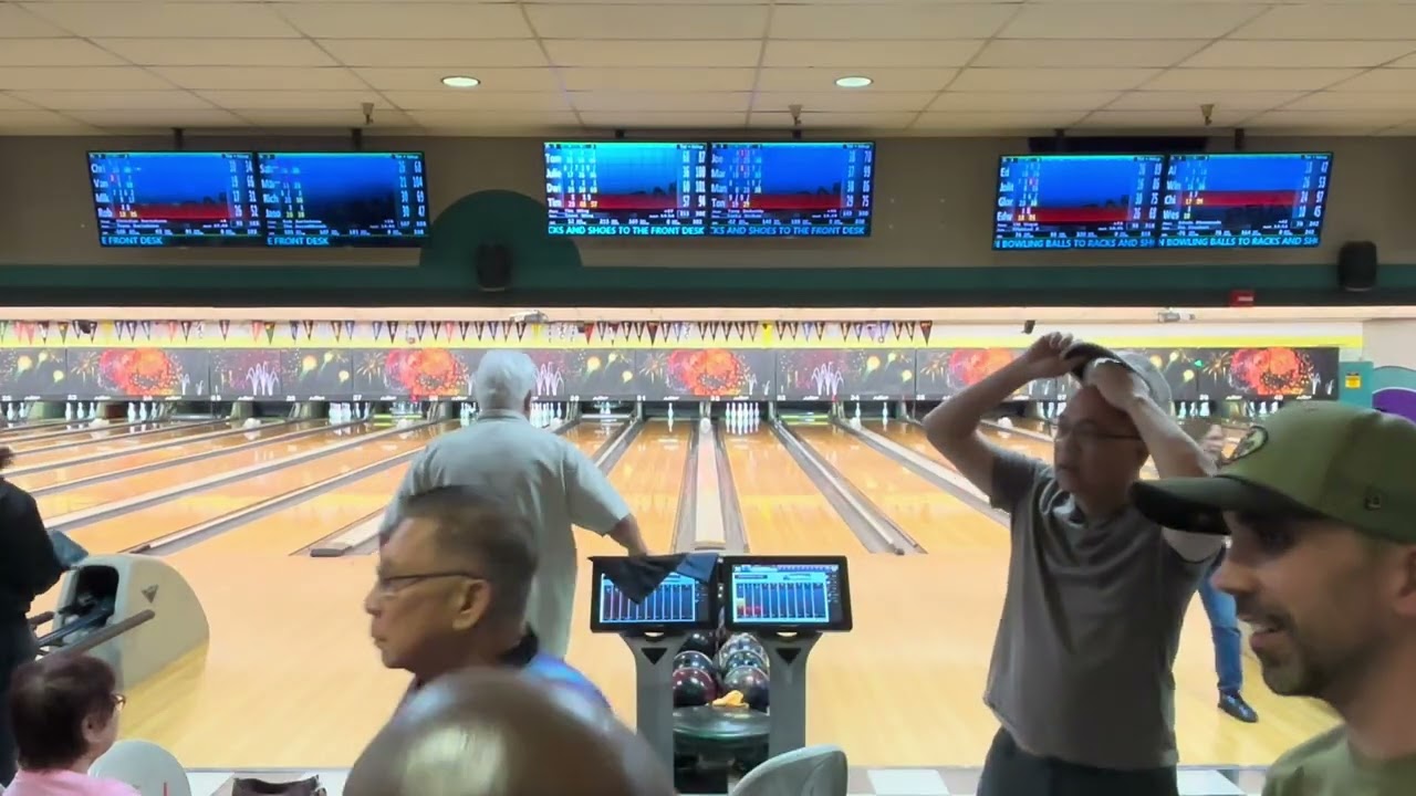 Bowling League Wednesday Night. 1st game won 3