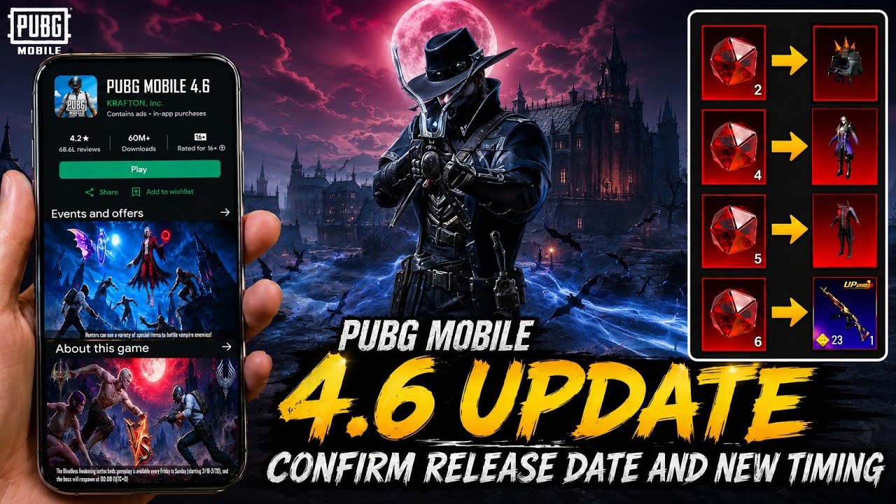 Mythic Forge And 4.6 Update Is Here | Midnight Hunters Update Official Release & Mythic Forge |PUBGM