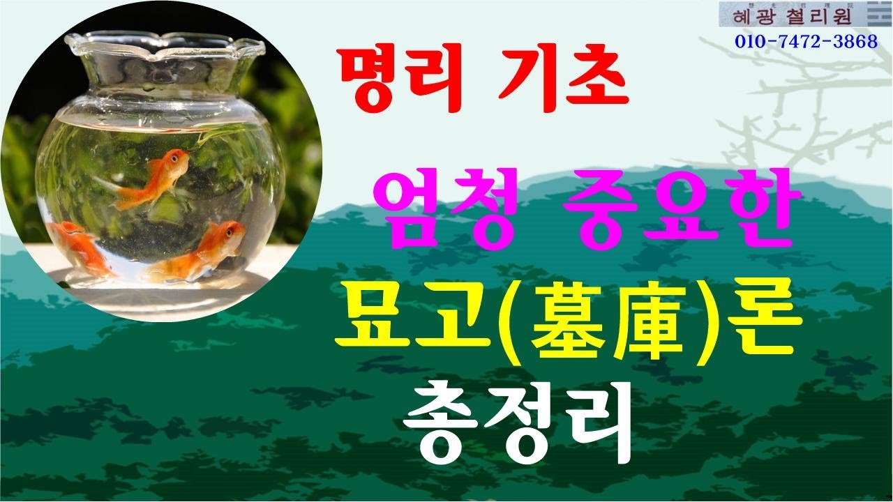 #명리기초-묘고(墓庫)론 총정리