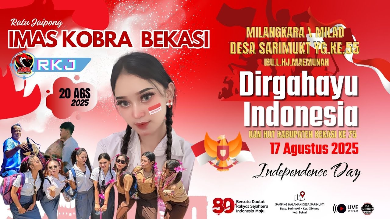 🔴 LIVE MALAM IMAS KOBRA || 20/08/2025 || MILANGKARA \ MILAD , DS.SARIMUKTI YG KE.55 ||