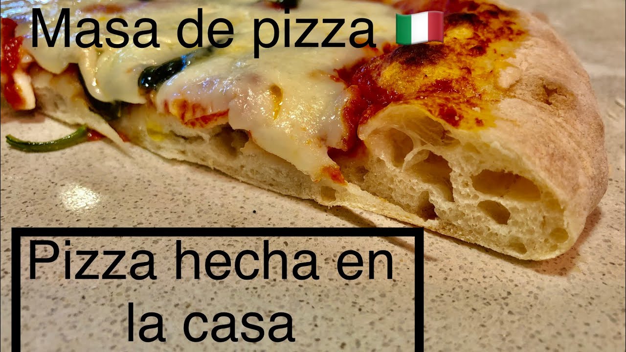 PIZZA HECHA EN CASA. l RECETA l Horneado a 250 GRADOS! l 80% HIDRO l AMASADO y COCCION HORNO DE CASA