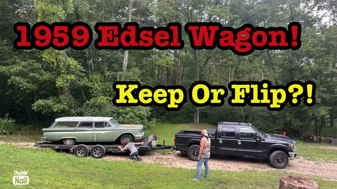 Saving a 59 Edsel wagon from the woods, Do we keep it or Flip it!? 