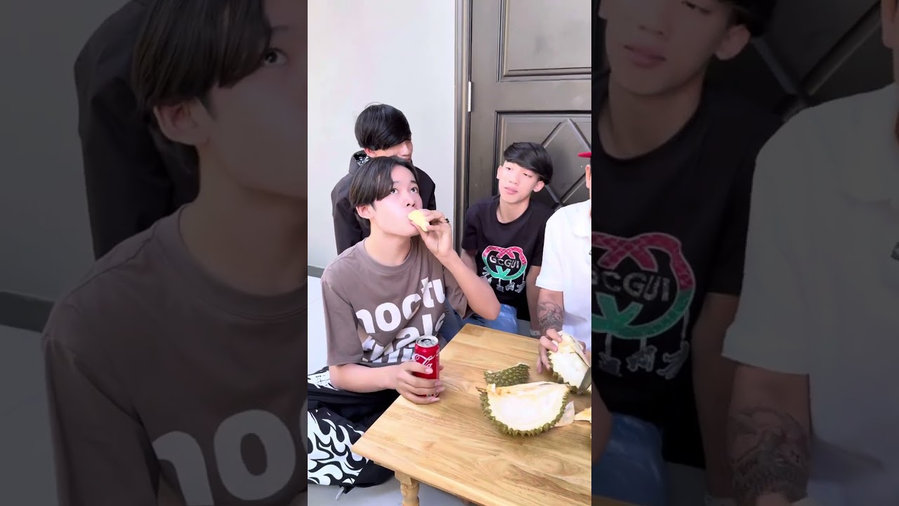 Prank durian eating