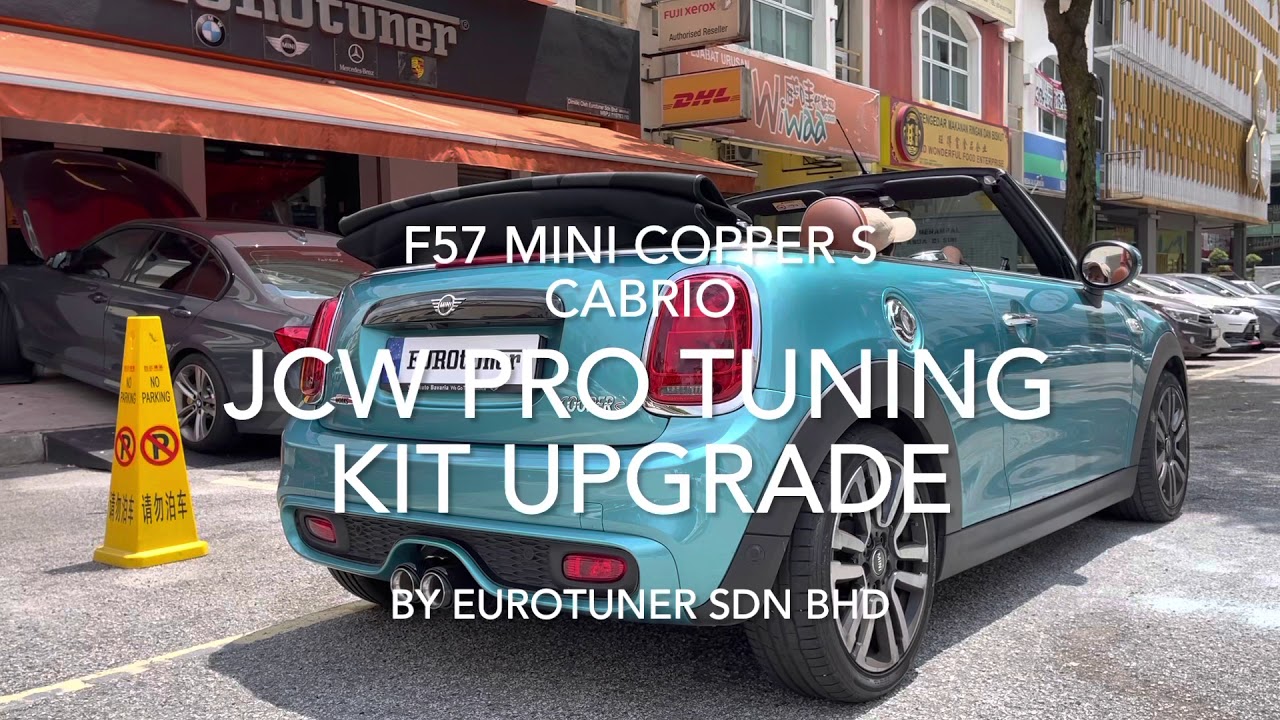 F57 MINI Cooper S Cabrio ungraded to JCW Pro Tuning kit with remote control exhaust sound