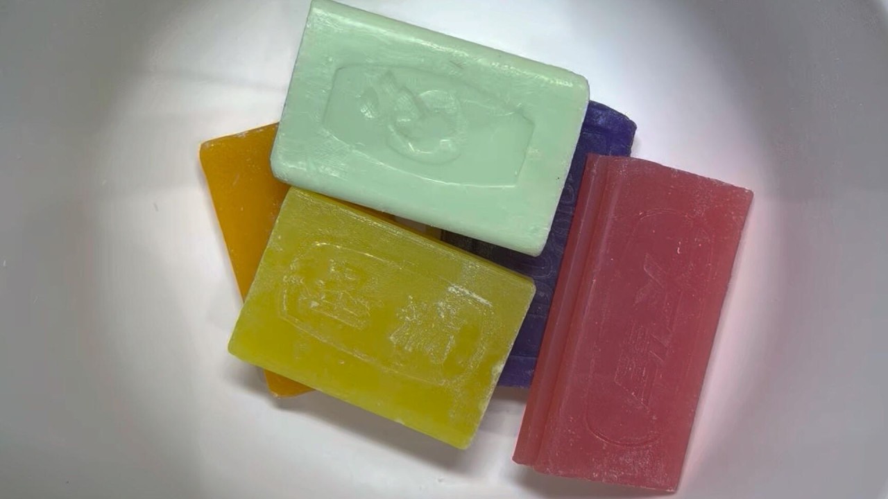 ASMR cutting dry soap/oddly carving soap/satisfying relaxing crunchy sounds/Crushing soap ASMR #4616