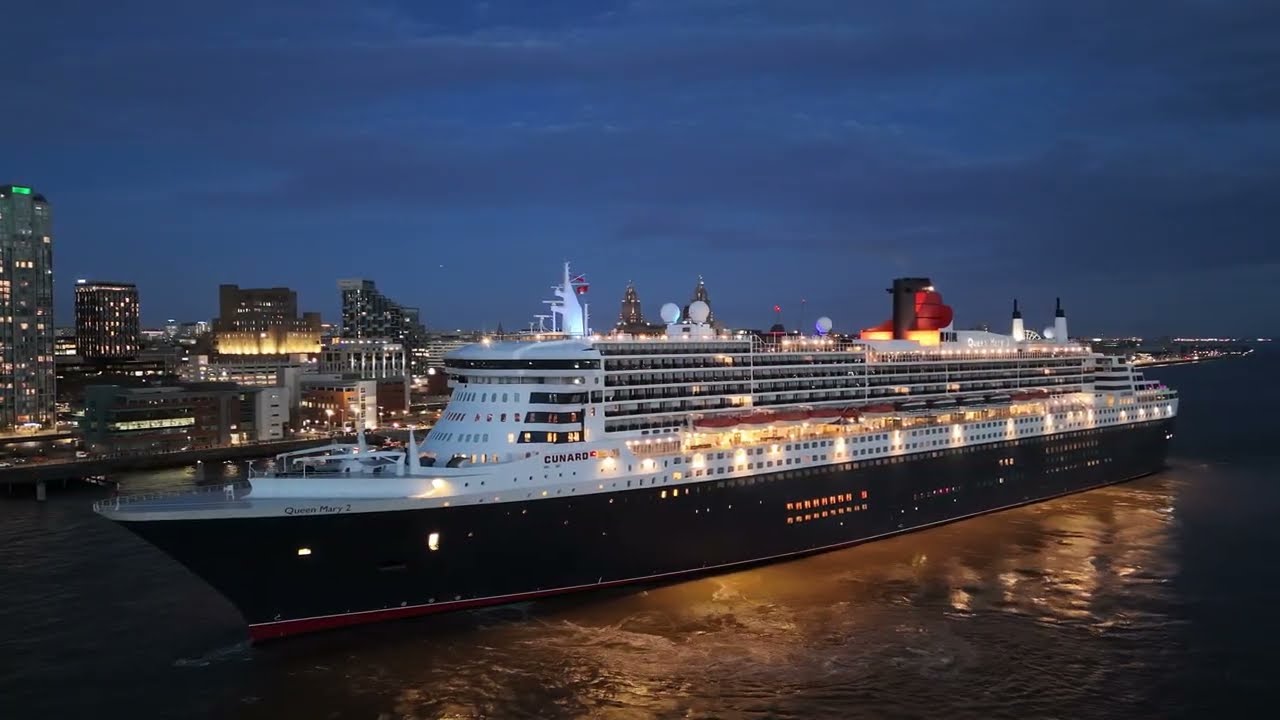 Queen Mary 2 DOCKING IN LIVERPOOL 17.09.2025