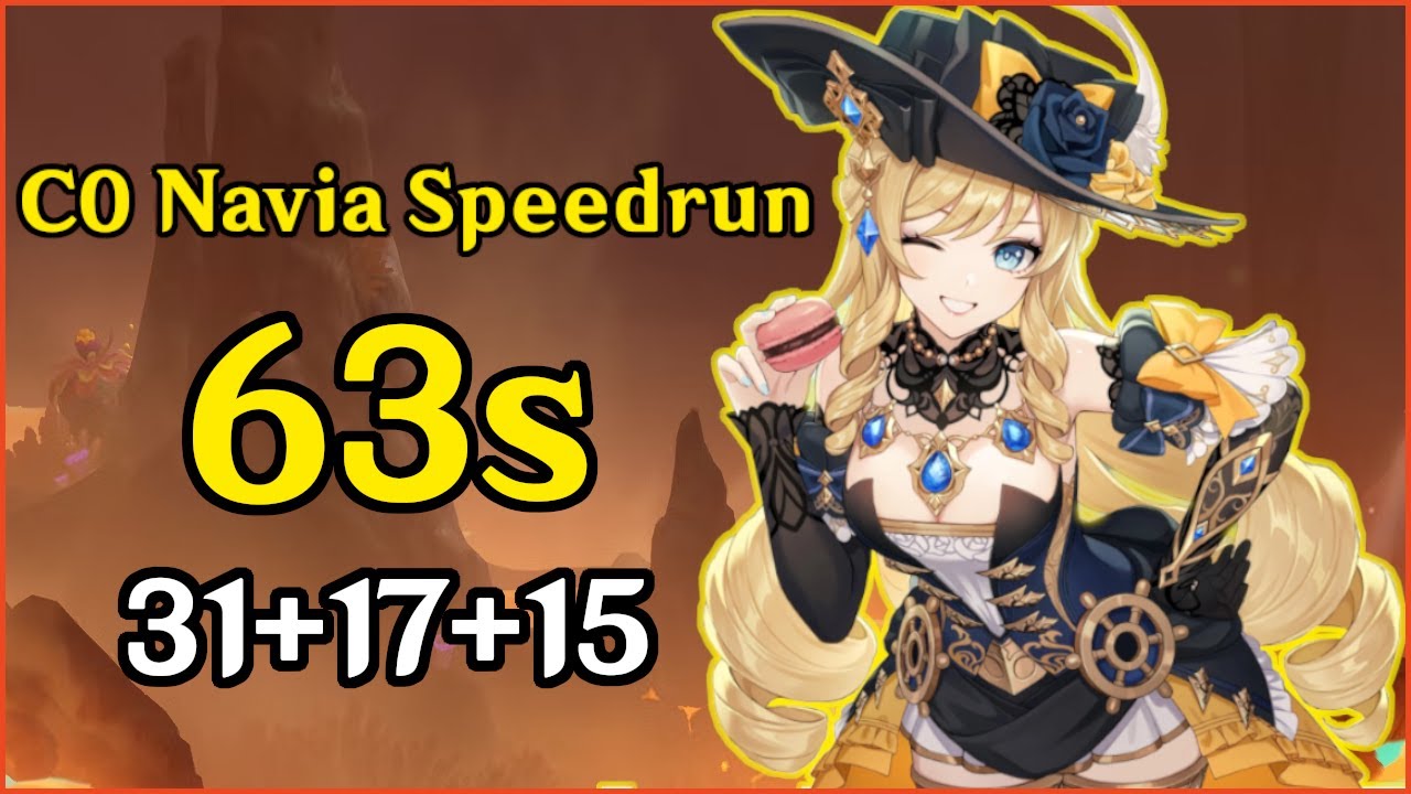 [5.1 Abyss] C0R1 Navia Speedrun 63s Top Half Continuous