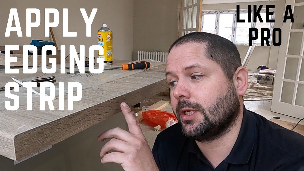 How to apply worktop edging strip