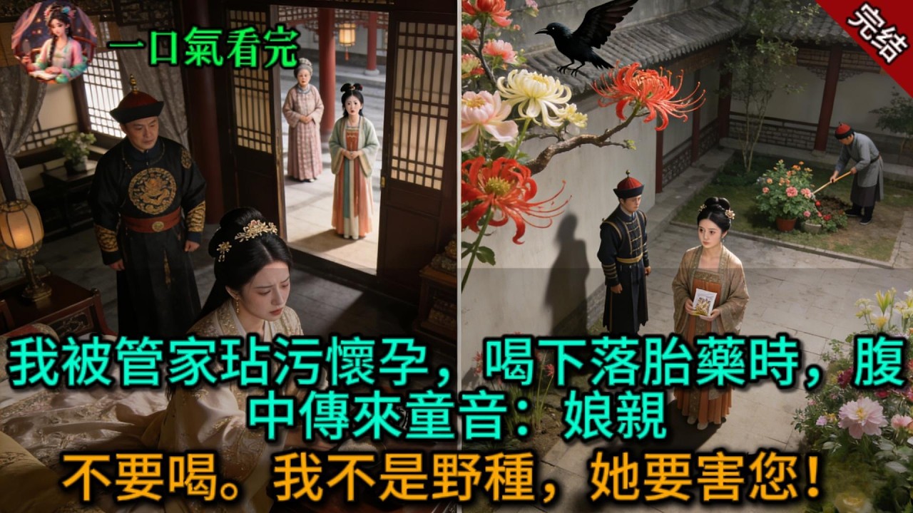 【原創已完結】我被管家玷污懷孕，喝下落胎藥時，腹中傳來童音：娘親，不要喝。我不是野種，她要害您！