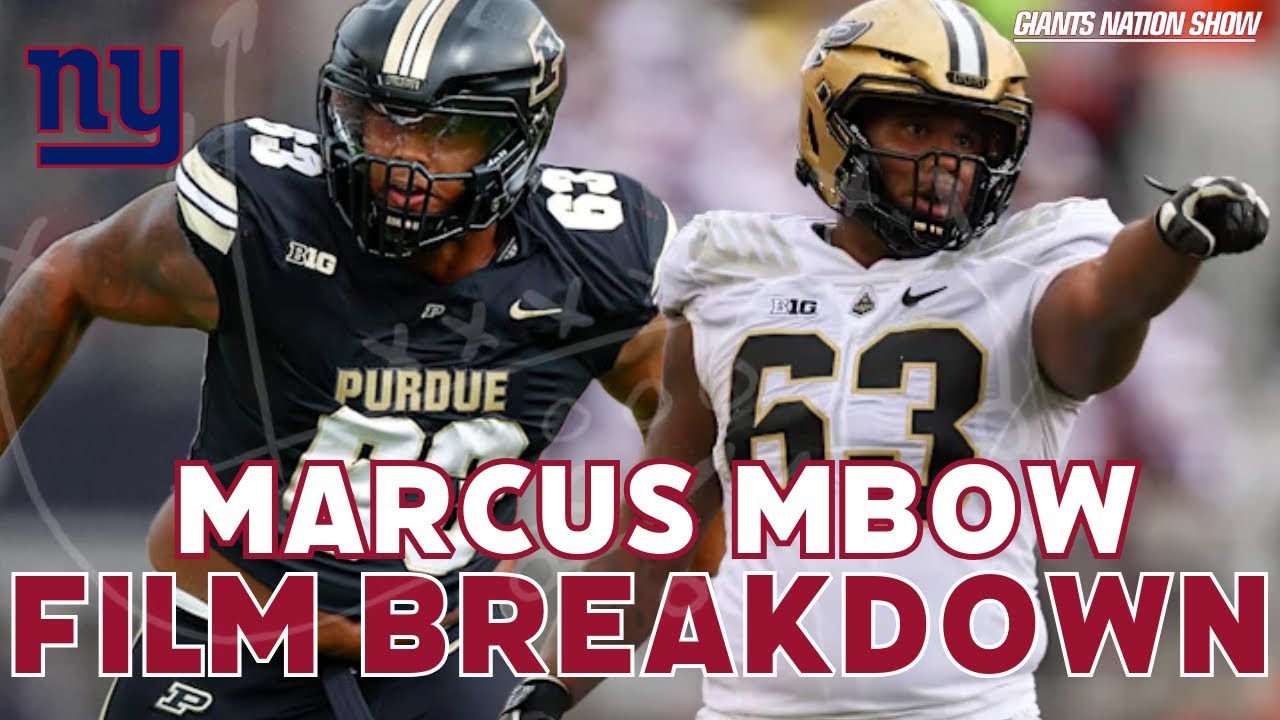 Giants OL Marcus Mbow Film Breakdown (Purdue)