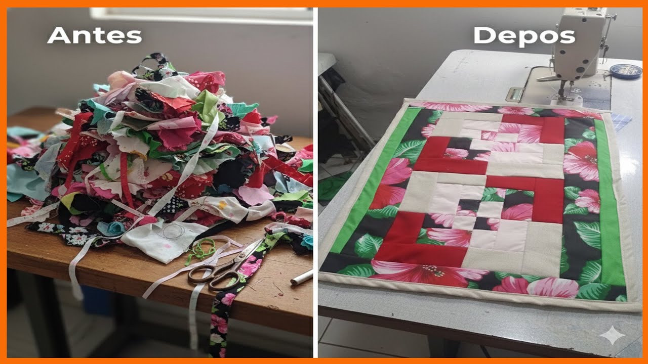 Do LIXO ao LUXO: Descubra como fiz este TAPETE PATCHWORK com RETALHOS