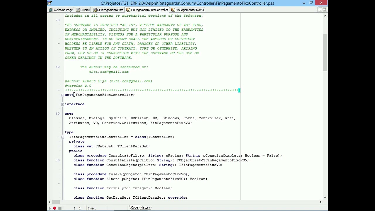 T2Ti ERP 2.0 - Delphi - Financeiro SB 02 - Videoaula 05 - Pagamento Fixo / Recorrente